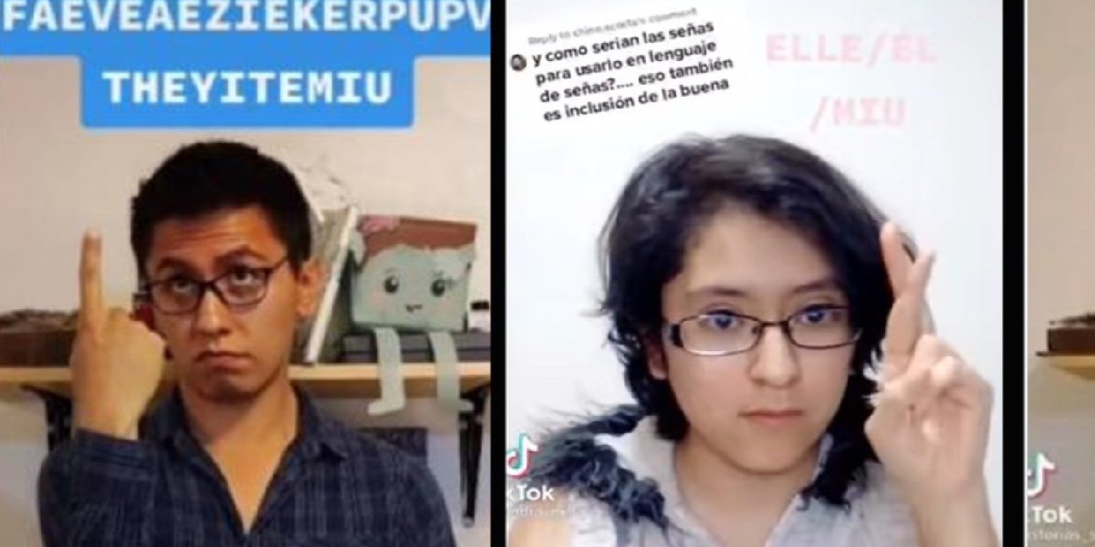 Tiktoker criticó a Andra, quien pidió ser llamada ‘compañere’ por usar lenguaje inclusivo en lengua de señas