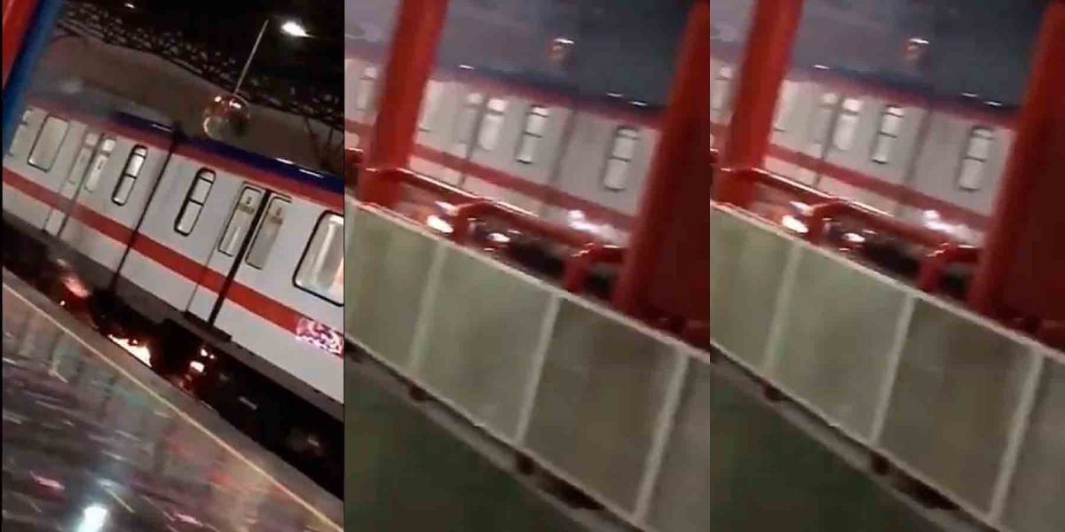 Se incendió un vagón del Metro en Monterrey; fue provocado por la caída de un rayo