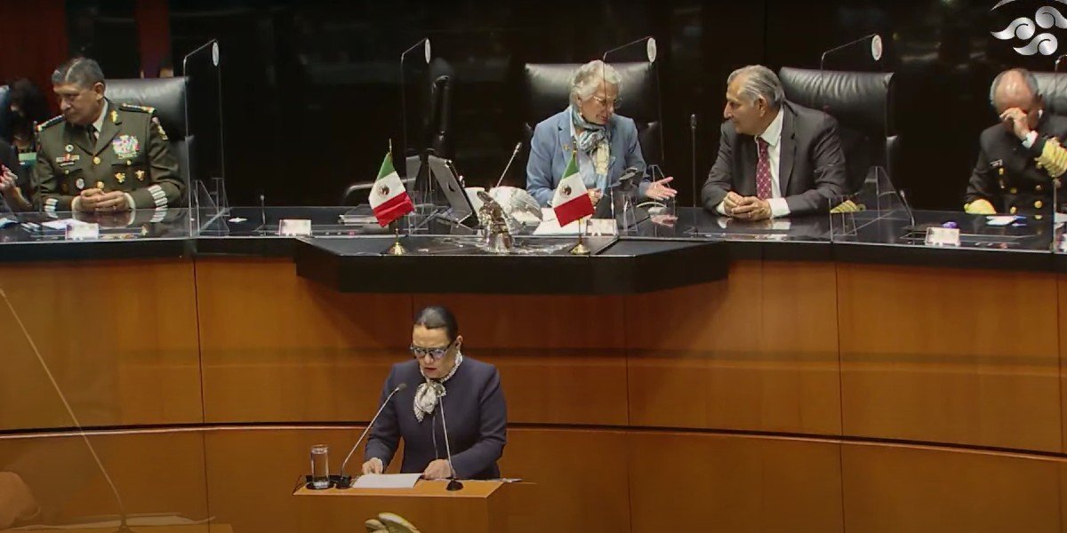 'No venimos a ganar una guerra, venimos a ganar la paz', dice Rosa Icela ante Senado
