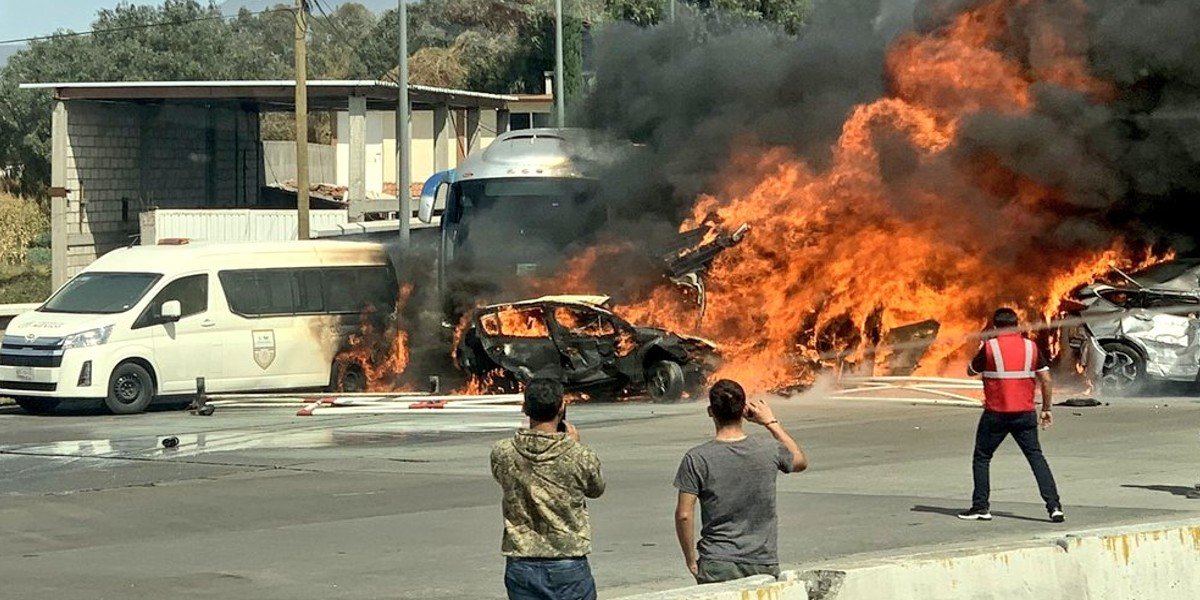 Accidente en la México-Puebla; así fue el momento del choque que dejó 19 muertos