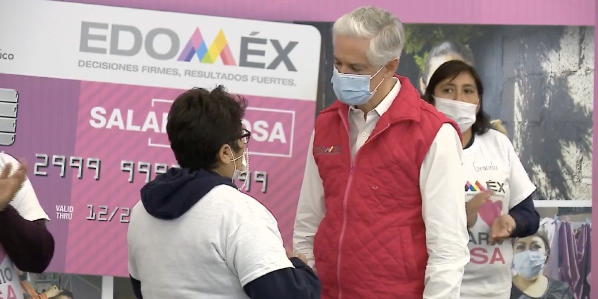Gobernado del Edomex celebra 500 mil beneficiarias de Salario Rosa
