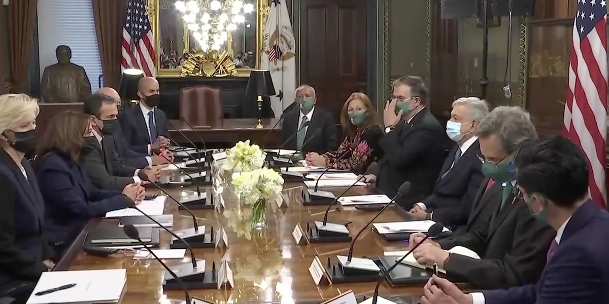 Arranca reunión de AMLO con Kamala Harris en la Casa Blanca