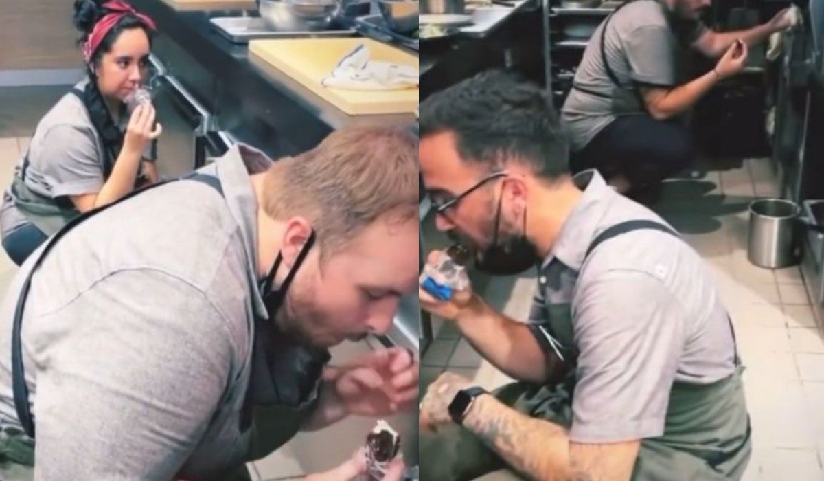 Exhiben en Tiktok condiciones de trabajadores de un restaurante; comen a escondidas al no contar con horario de comida