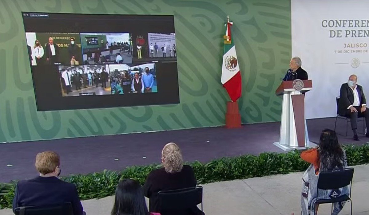 AMLO se enlaza con gobernadores de Chiapas, Sinaloa, Yucatán y CDMX por arranque de dosis de refuerzo de vacuna COVID