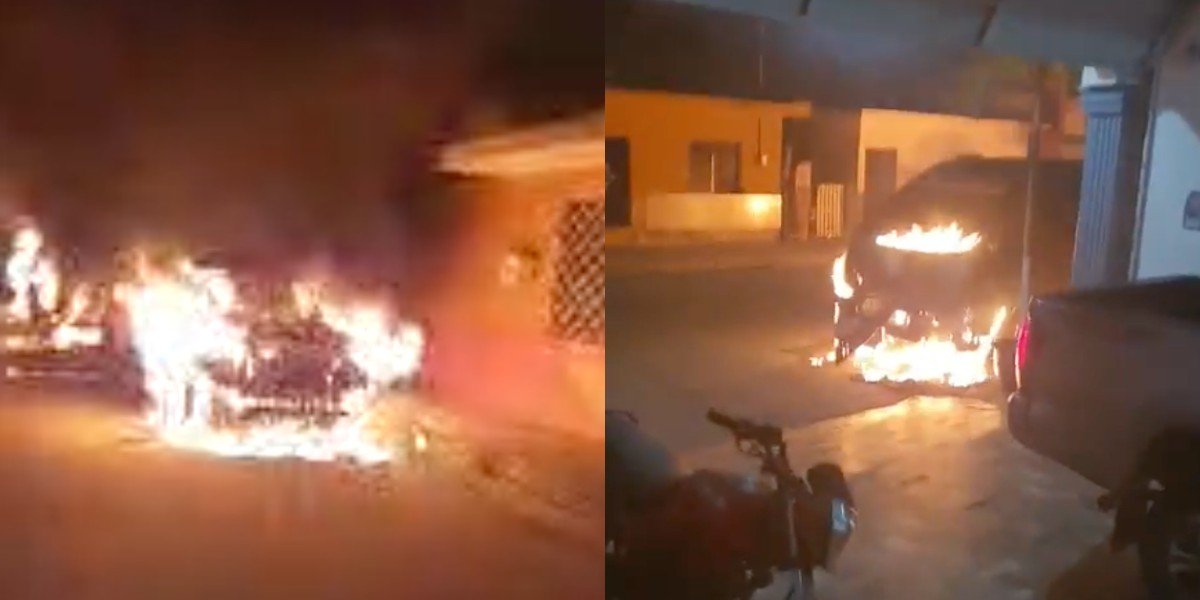 Sujetos incendian autos de exalcalde de Sinaloa y lo transmite en vivo
