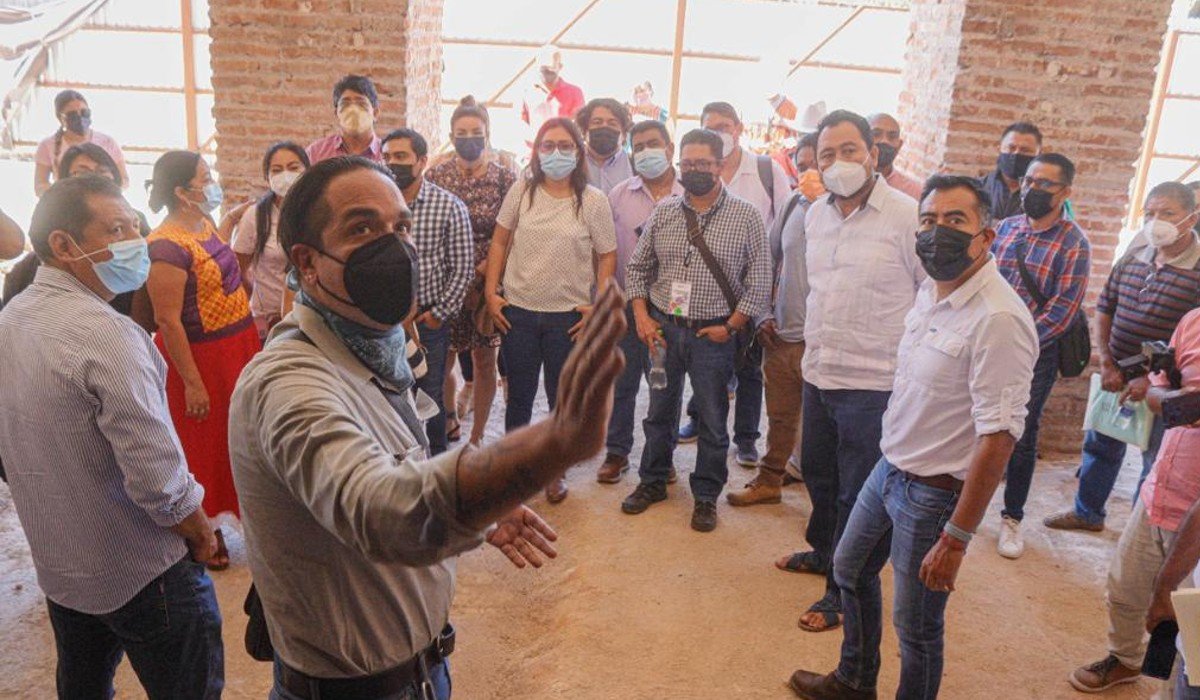 Tras 5 años del terremoto avanza reconstrucción del palacio municipal de Juchitán; invierten 20 mdp