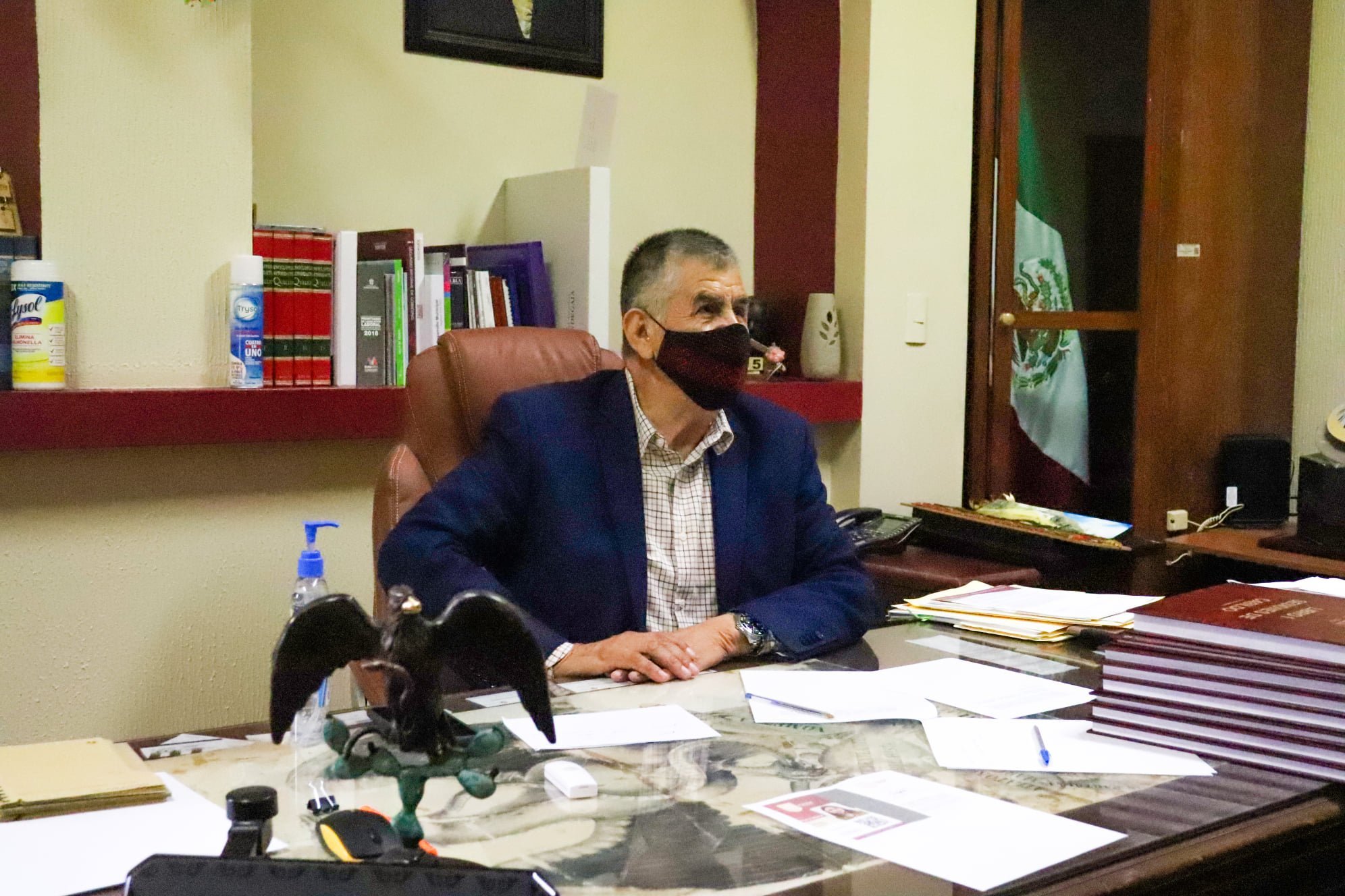 Presidente municipal del Estado de México reasume sus labores tras contagiarse de COVID-19 por segunda vez
