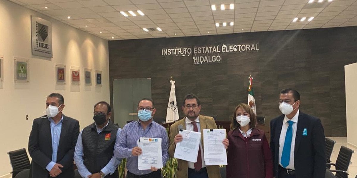Elecciones 2022: registran ante IEEH alianza Morena-PT-PVEM-PANAL en Hidalgo