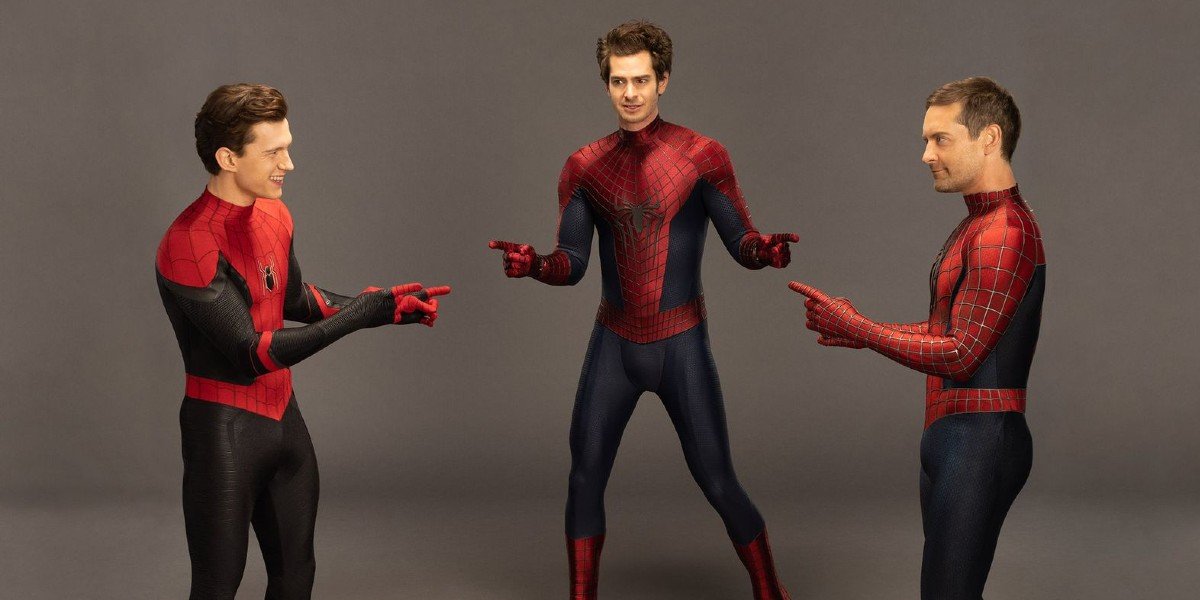 Tom Holland, Tobey Maguire y Andrew Garfield recrean el meme de Spider-Man en que se señalan