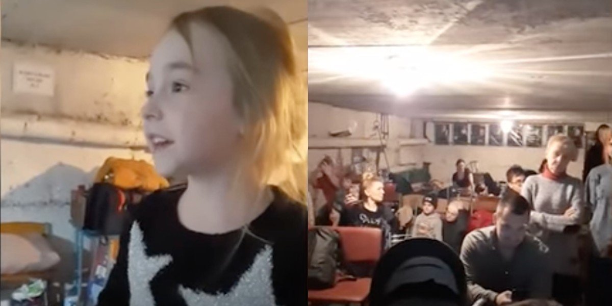 Niña ucraniana se viraliza al cantar "Libre soy" desde refugio en Kiev