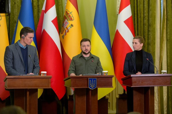 España y Dinamarca afirman que continuarán apoyando a Ucrania en conflicto con Rusia