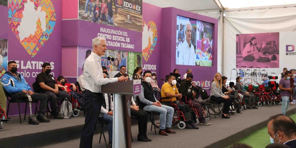 Alfredo del Mazo inaugura el Centro Estatal de Rehabilitación Tecámac