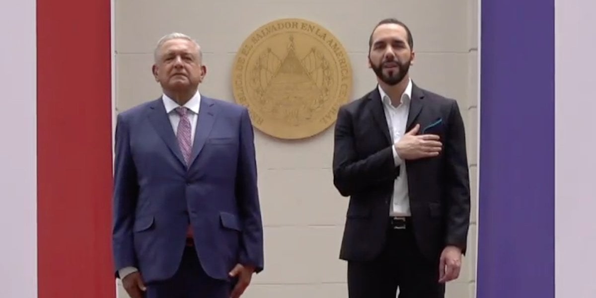AMLO y Nayib Bukele se reúnen en Casa Presidencial de El Salvador