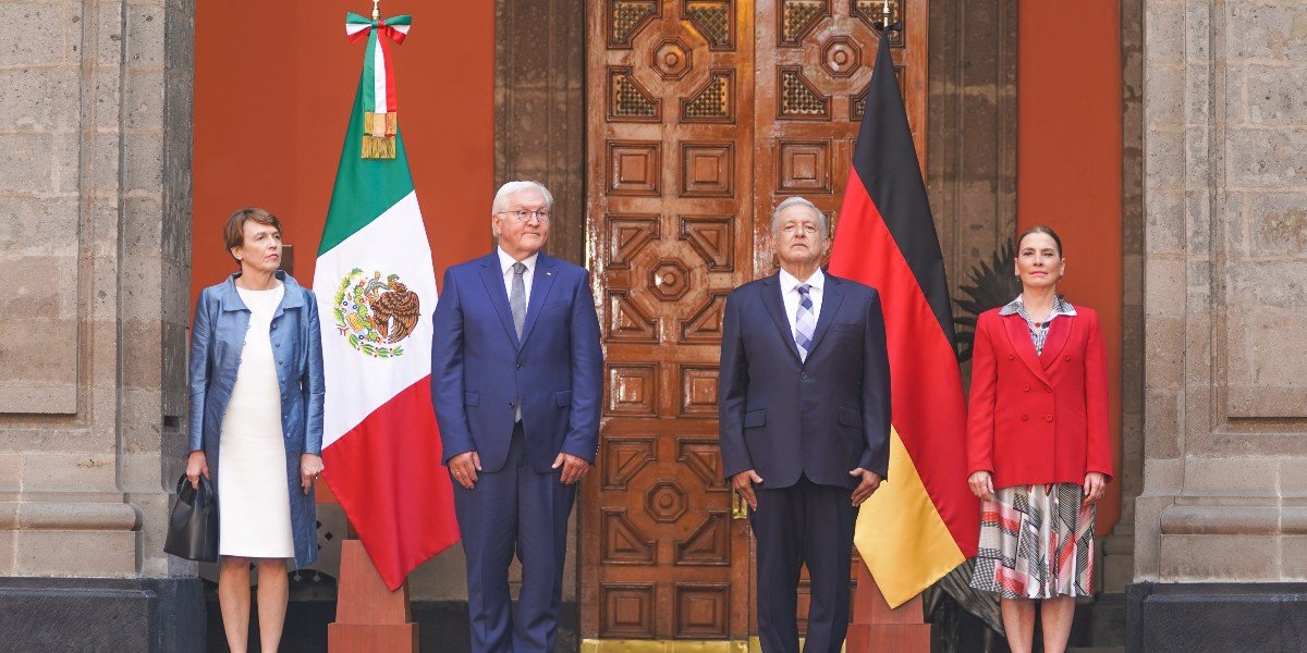 AMLO recibe en Palacio Nacional a presidente de Alemania