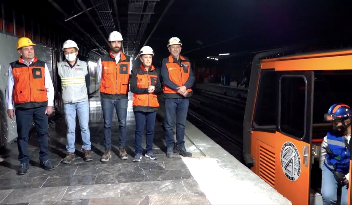 Así van los trabajos en la Línea 1 del Metro, Sheinbaum destaca avance del 15%