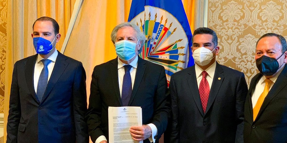 Dirigentes del PRI, PAN y PRD acuden a la OEA para denunciar presunta intromisión del narco en elecciones